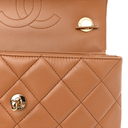 Chanel Lambskin Quilted Small Trendy CC Flap Dual Handle Bag Camel 11 of 12