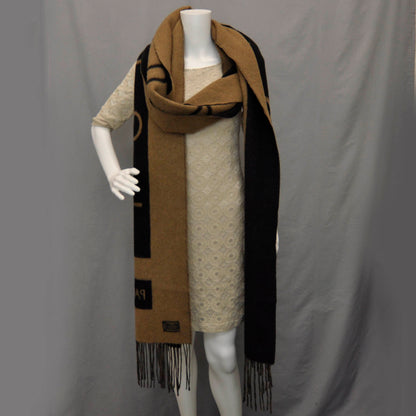 Louis Vuitton Cashmere Baroda Fringe Scarf Beige 4 of 5