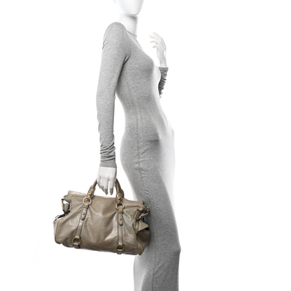 Miu Miu Vitello Lux Medium Bow Bag Grey 2 of 24