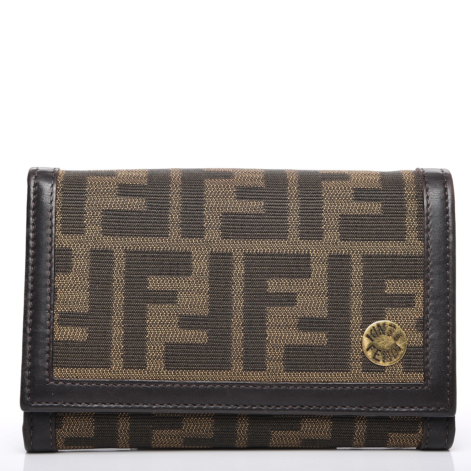 Fendi Zucca Flap Wallet Tobacco 1 of 7