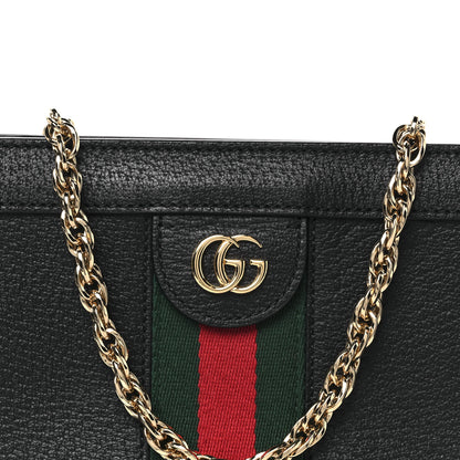 Gucci Calfskin GG Web Small Ophidia Chain Shoulder Bag Black 9 of 11