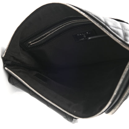 Chanel Caviar Quilted Zipped Multi Pouch Black 5 of 7