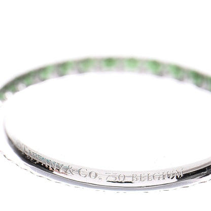 Tiffany 18K White Gold Tsavorite Metro Ring 4 5 of 6