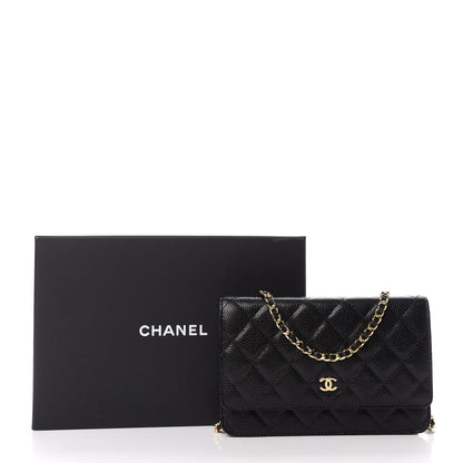 Chanel Caviar Quilted Wallet On Chain WOC Black 10 of 10