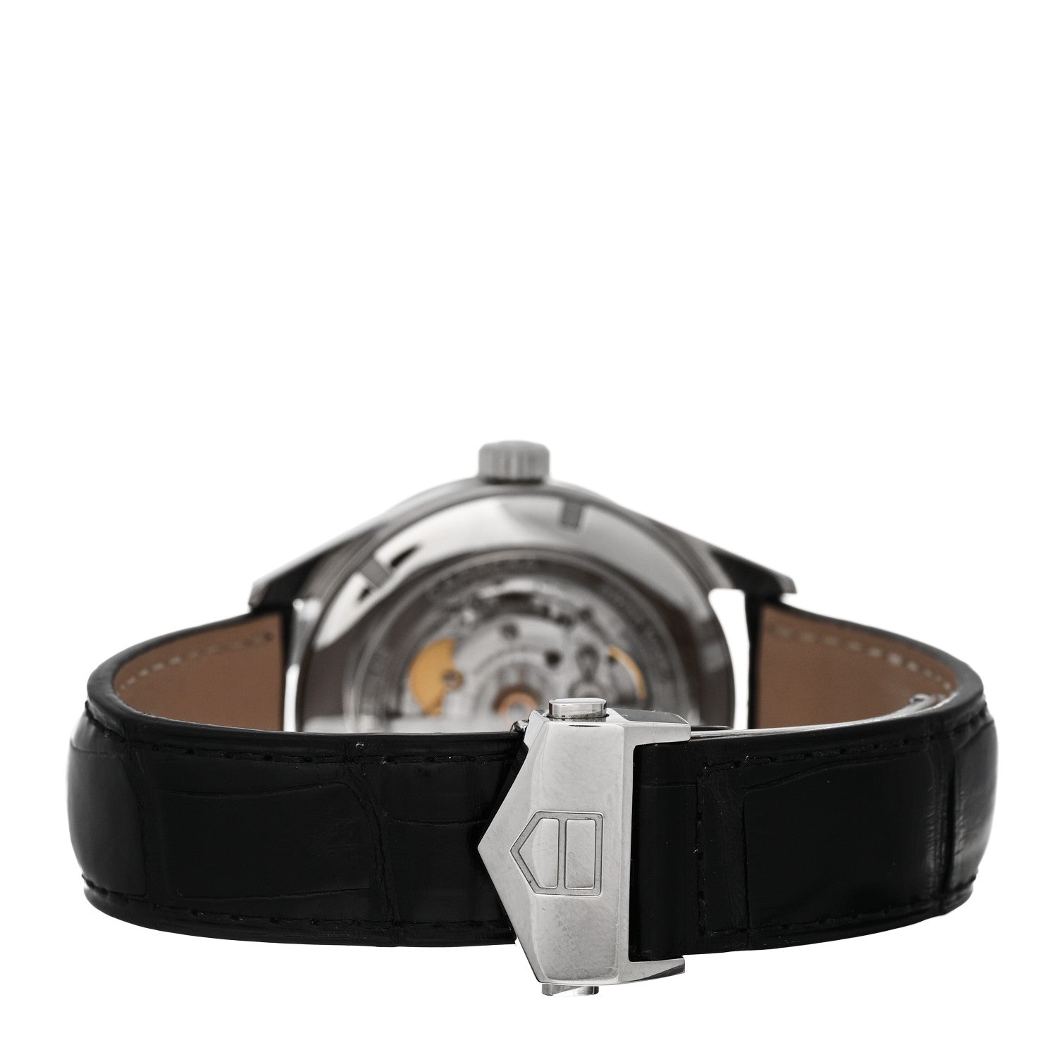 Tag Heuer Stainless Steel Alligator 41mm Carrera Calibre 5 Automatic Watch Black WAR201C 3 of 5