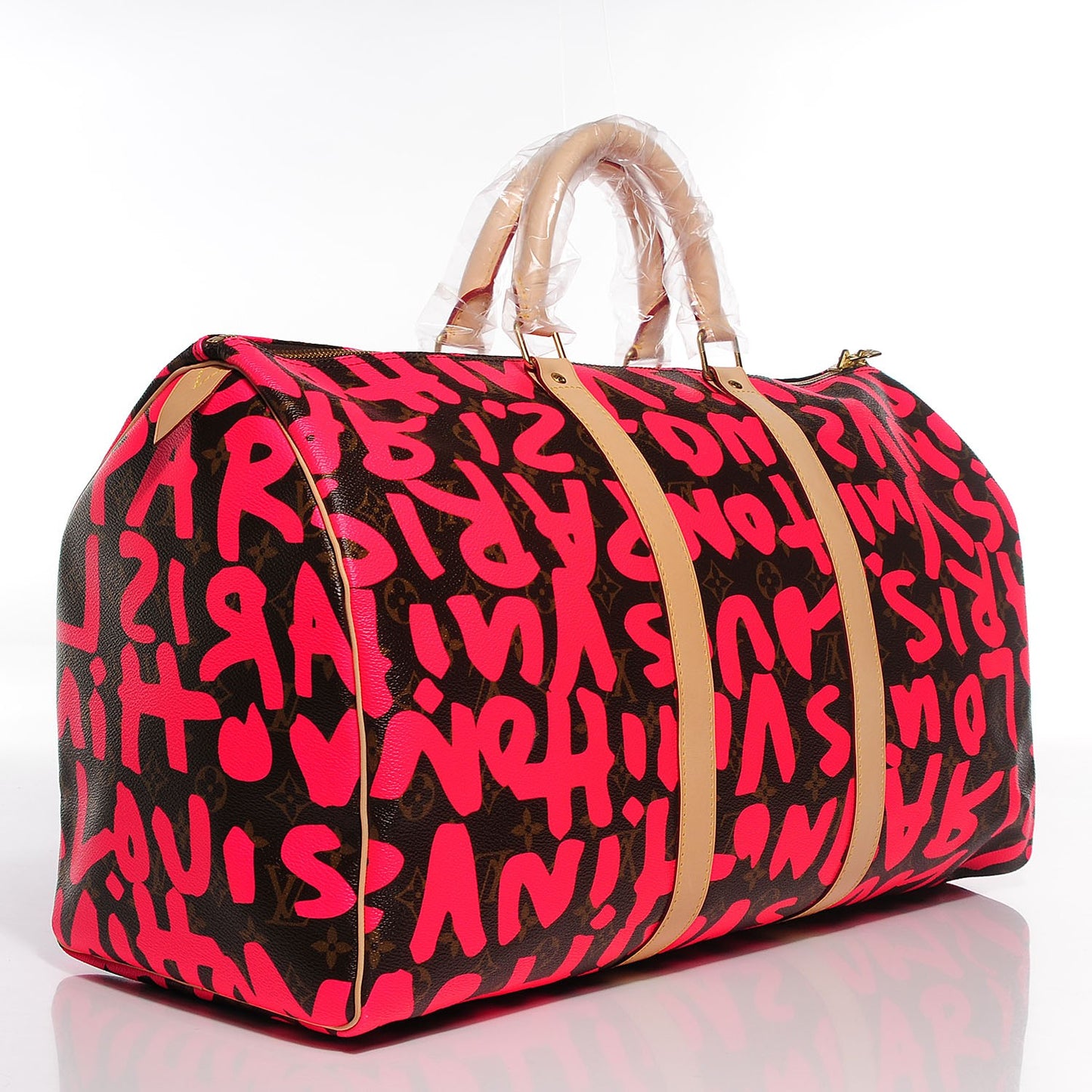 Monogram Graffiti Keepall 50 Fuchsia