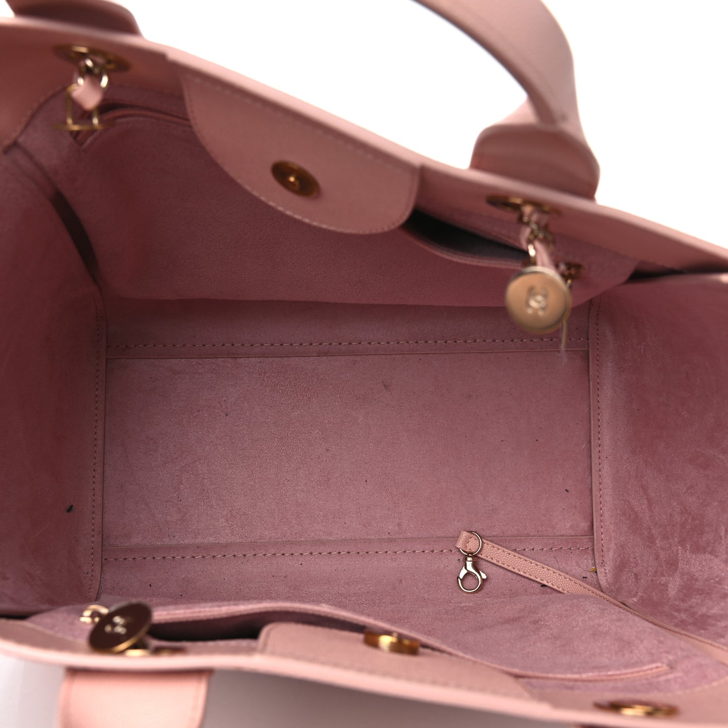 Caviar Small Studded Deauville Tote Light Pink