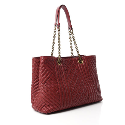 Bottega Veneta Nappa Intrecciato Medium Tote Red 3 of 11