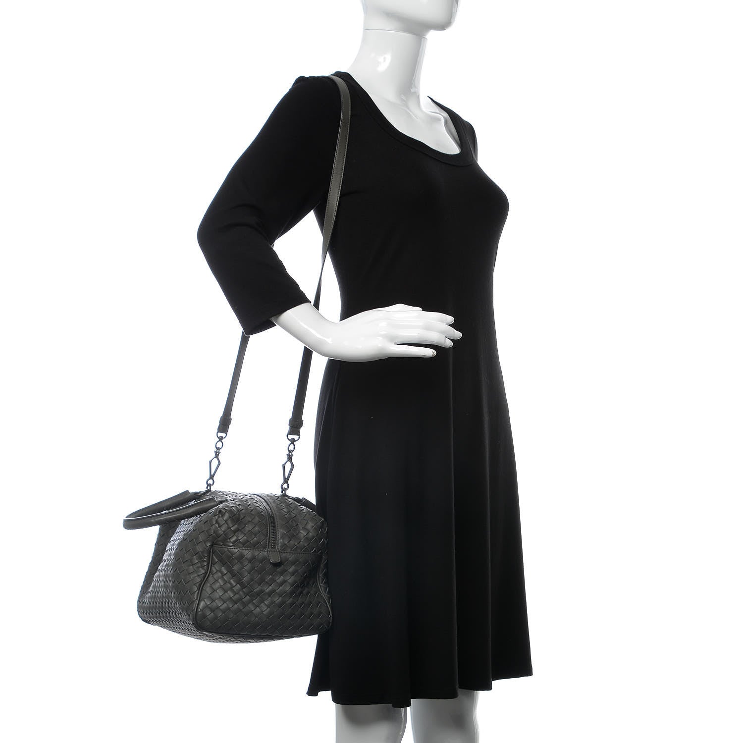 Bottega Veneta Nappa Intrecciato Top Handle Bag Grey 2 of 10