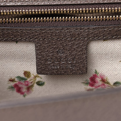 Gucci Calfskin Embroidered Medium Sylvie Top Handle Bag New Acero Multicolor 8 of 9