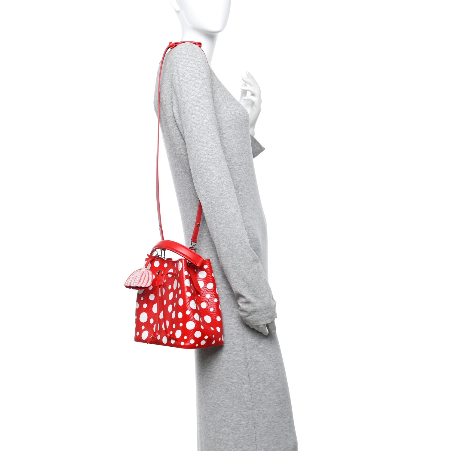 Louis Vuitton LV X YK Epi Neonoe BB Rouge White 2 of 9