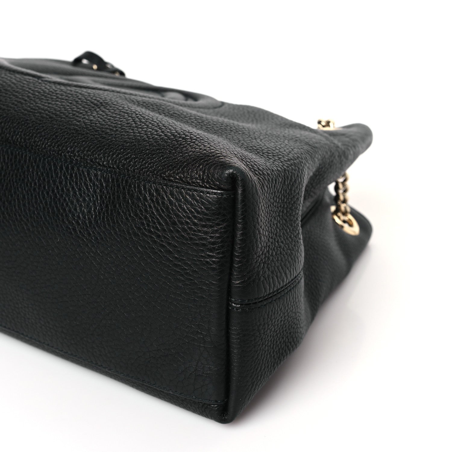 Gucci Pebbled Calfskin Medium Soho Chain Shoulder Bag Black 9 of 9