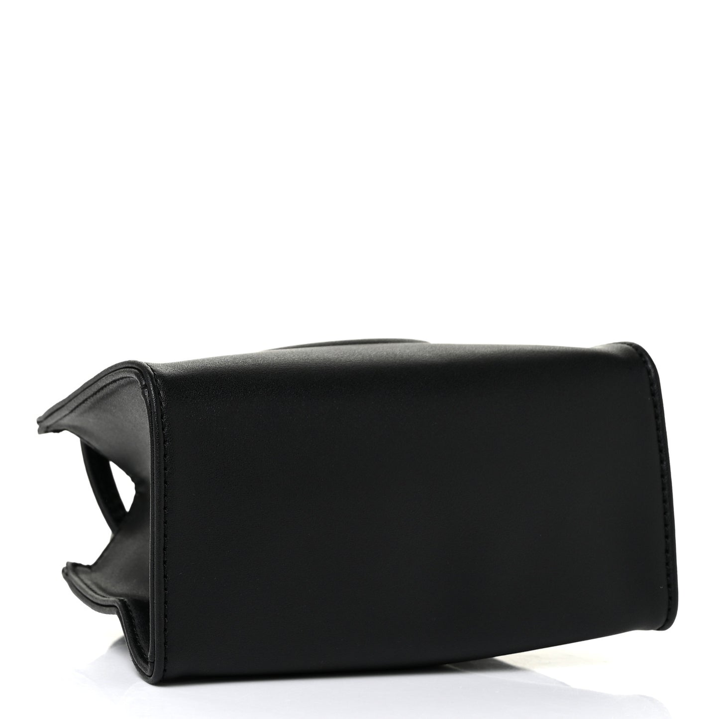 Vegan Leather Small Shopping Bag Black