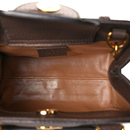 Gucci Monogram Jumbo GG Textured Dollar Calfskin Mini Diana Tote Bag Camel Ebony New Acero 5 of 10