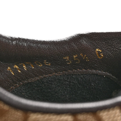 Gucci GG Monogram Suede Vintage Web Womens Sneakers 35.5 Dark Chestnut 9 of 10