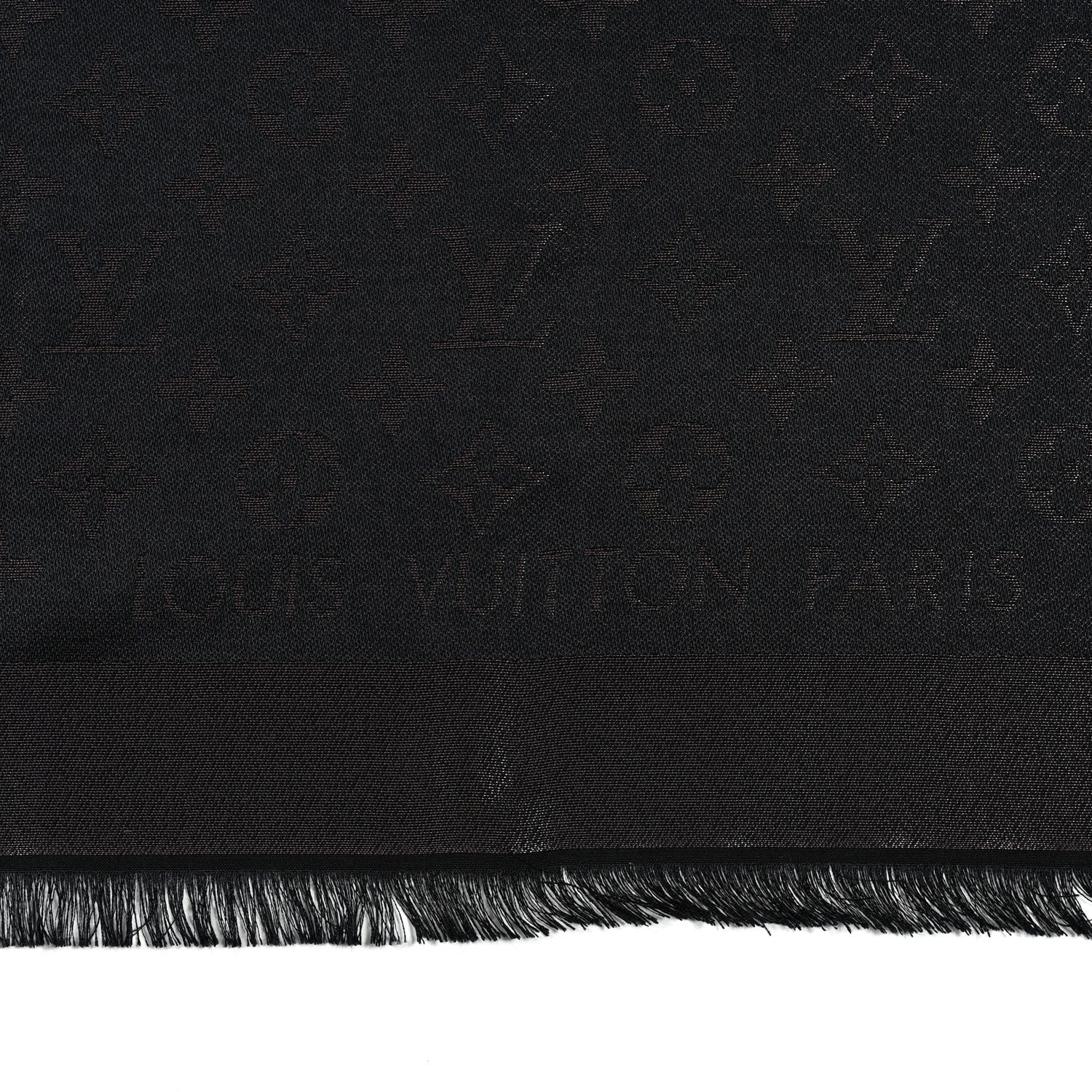 Louis Vuitton Silk Lurex Wool Monogram Shine Shawl Amarante 2 of 3
