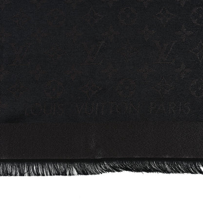 Louis Vuitton Silk Lurex Wool Monogram Shine Shawl Amarante 2 of 3