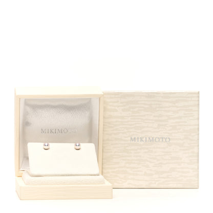Mikimoto 18K White Gold 6-6.5mm Akoya Pearl Stud Earrings 5 of 5