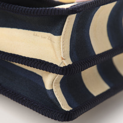 Fendi Canvas Calfskin Striped Bow Small Kan I Shoulder Bag Blueberry 11 of 16