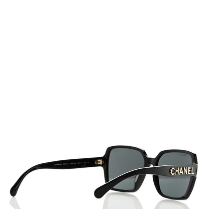 Chanel Acetate Square Sunglasses 5408 Black 3 of 8