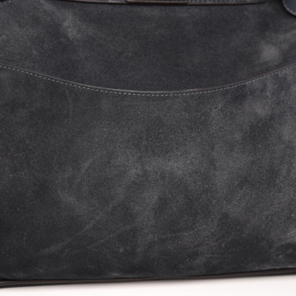 Chloe Suede Medium Lexa Shoulder Bag Silver Blue 20 of 21