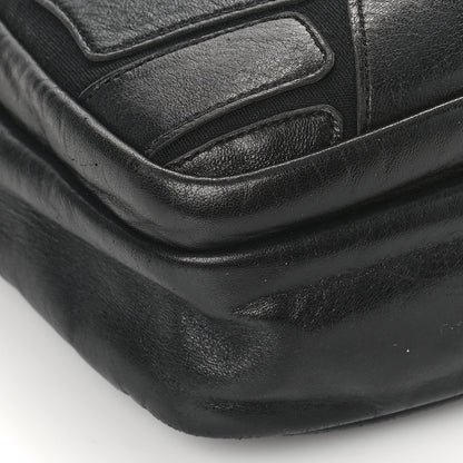 Chanel Lambskin Jersey Scales Zipper Shoulder Bag Black 9 of 10