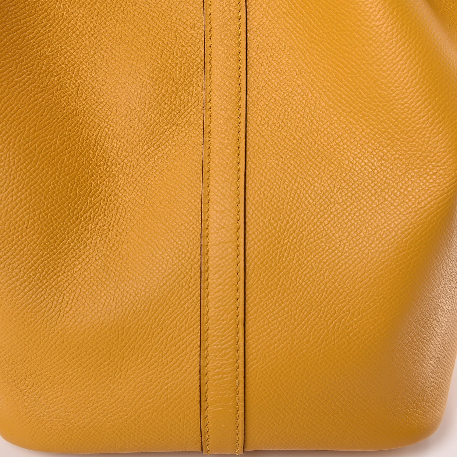 Hermes Epsom Tressage De Cuir Picotin Lock 22 MM Jaune Ambre Brique White 10 of 10