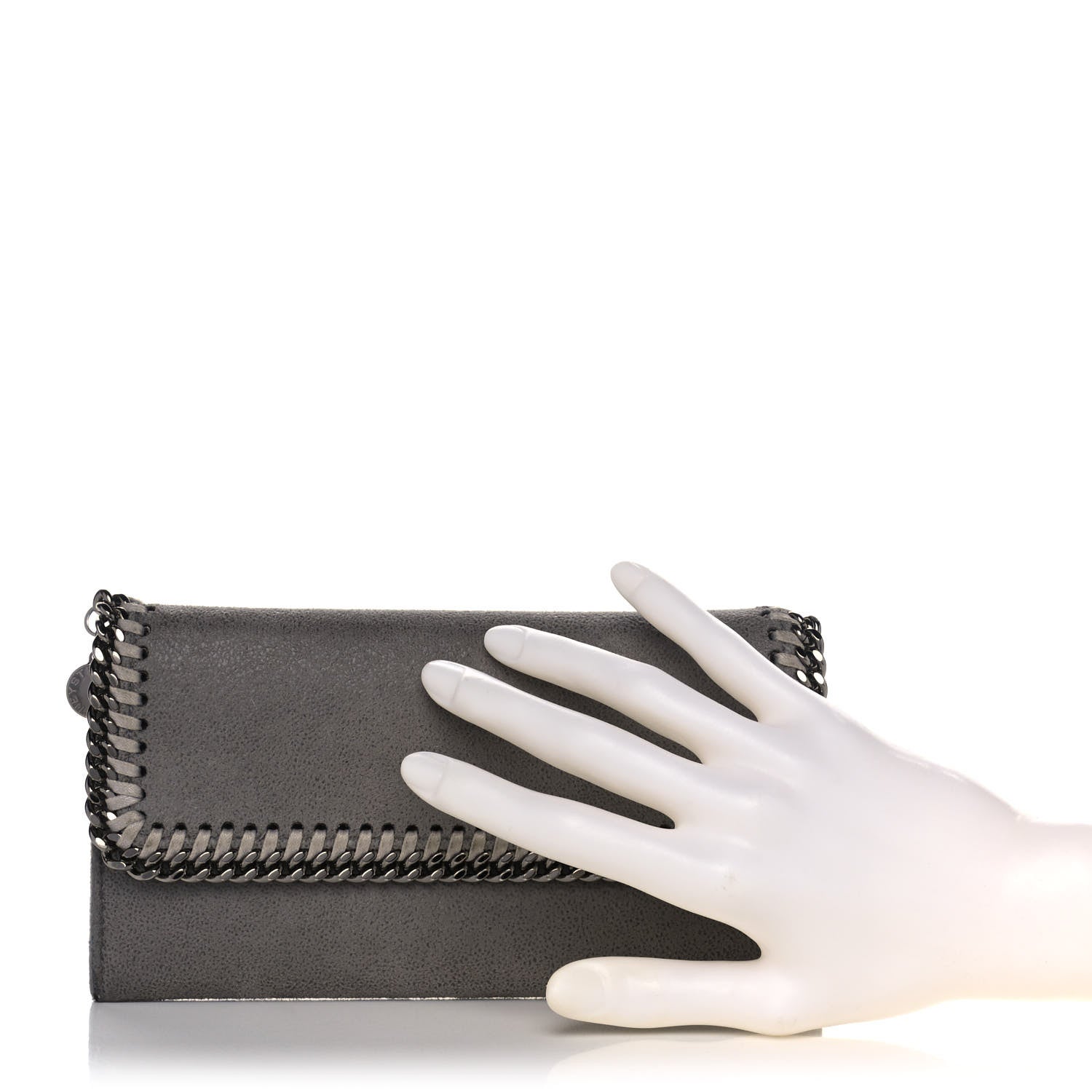 Stella McCartney Shaggy Deer Falabella Flap Wallet Grey 2 of 12