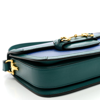 Gucci Azalea Calfskin Horsebit 1955 Shoulder Bag Imperial Blue Pavone 9 of 11