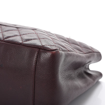 Chanel Caviar Quilted Grand Shopping Tote GST Dark Burgundy 20 of 21