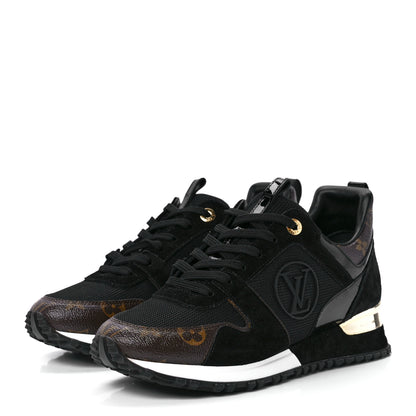 Louis Vuitton Suede Monogram Run Away Sneakers 40 Black 3 of 8
