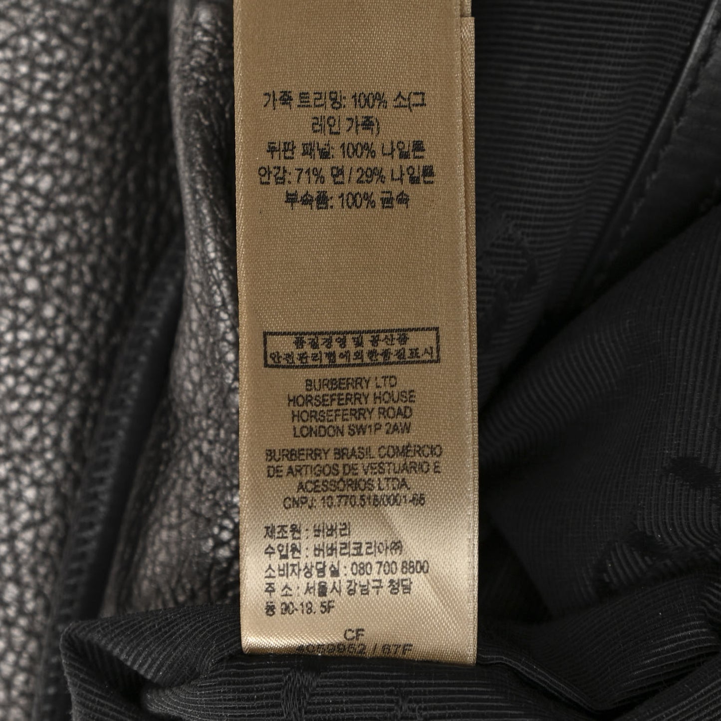 Metallic Deerskin Medium Rucksack Backpack Dark Grey