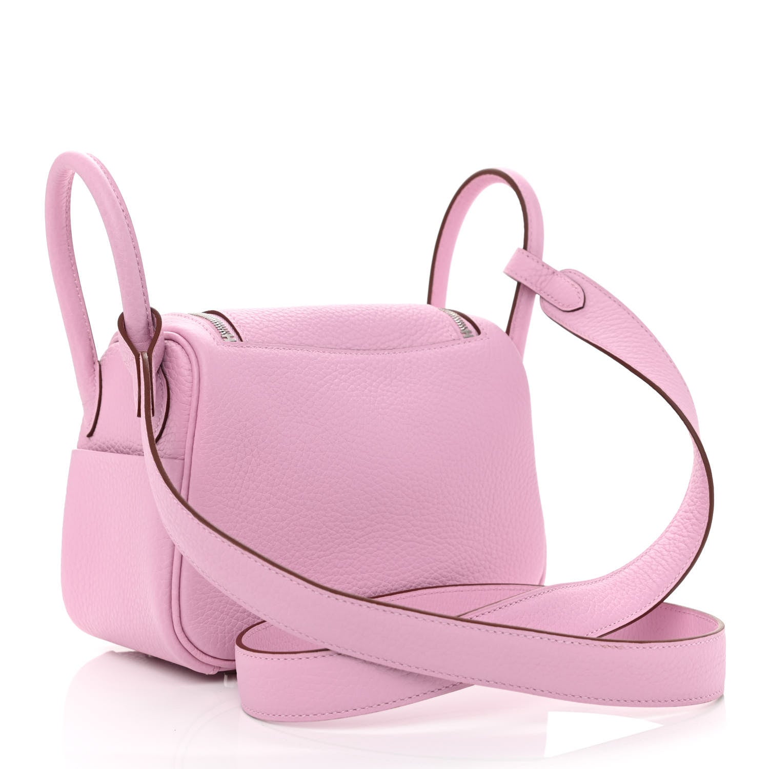 Hermes Taurillon Clemence Mini Lindy 20 Mauve Sylvestre 3 of 11