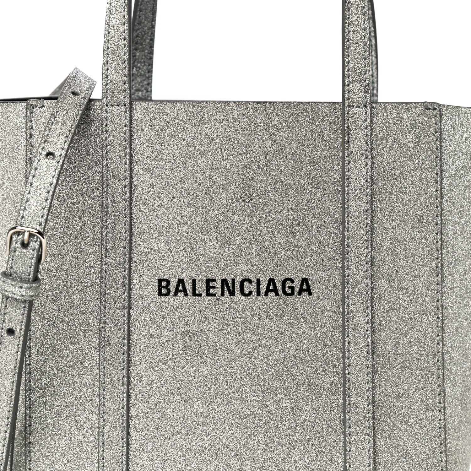 Balenciaga Glitter Calfskin XXS Everyday Tote Silver 13 of 13