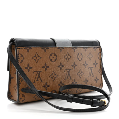 Louis Vuitton Calfskin Reverse Monogram Column Clutch 3 of 12