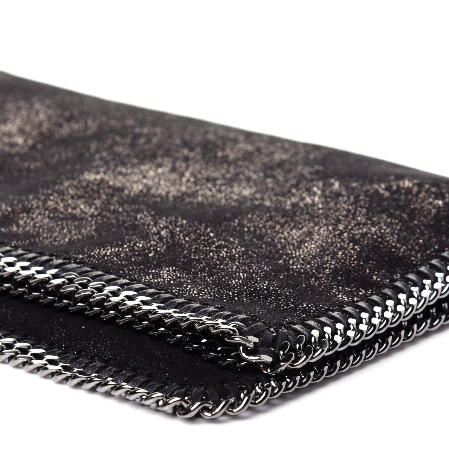 Stella McCartney Shaggy Deer Falabella Fold Over Clutch Black 20 of 22