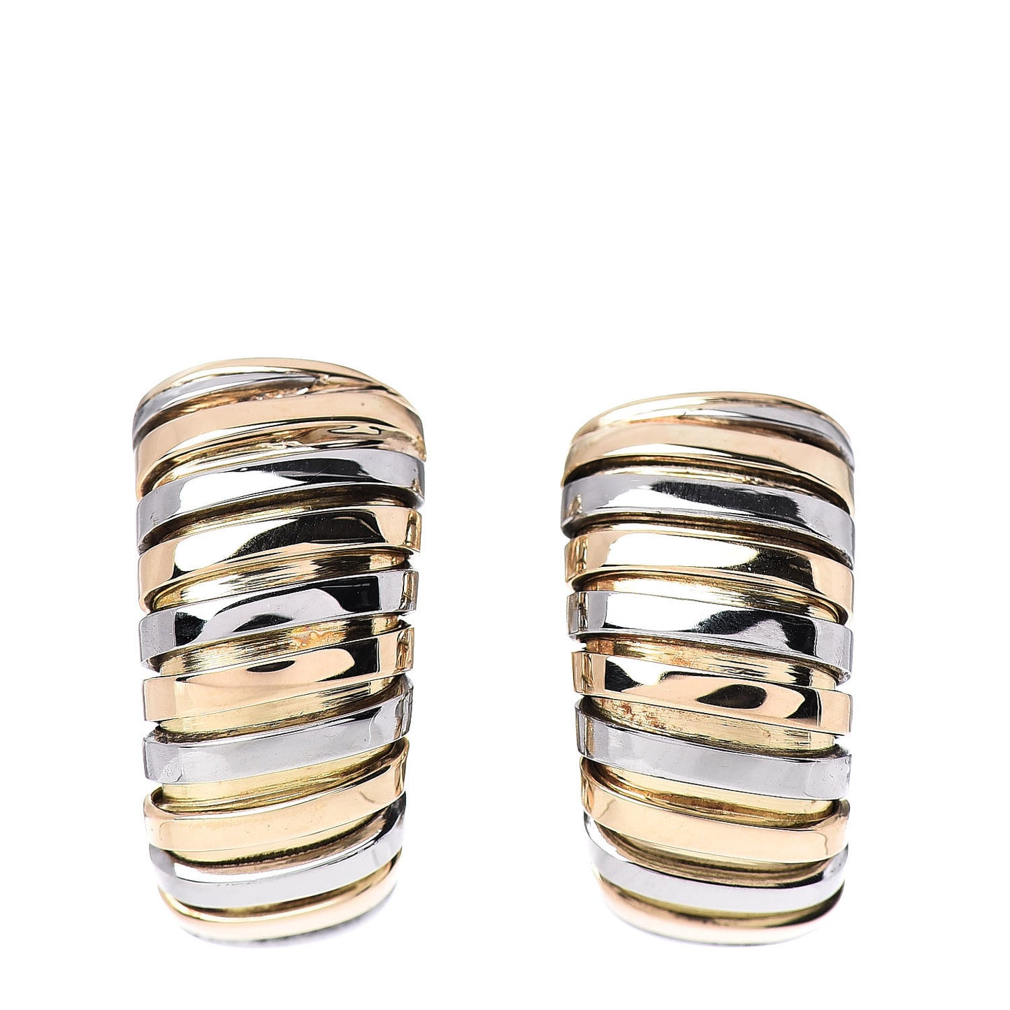 18K Yellow Gold Stainless Steel Tubogas Earrings