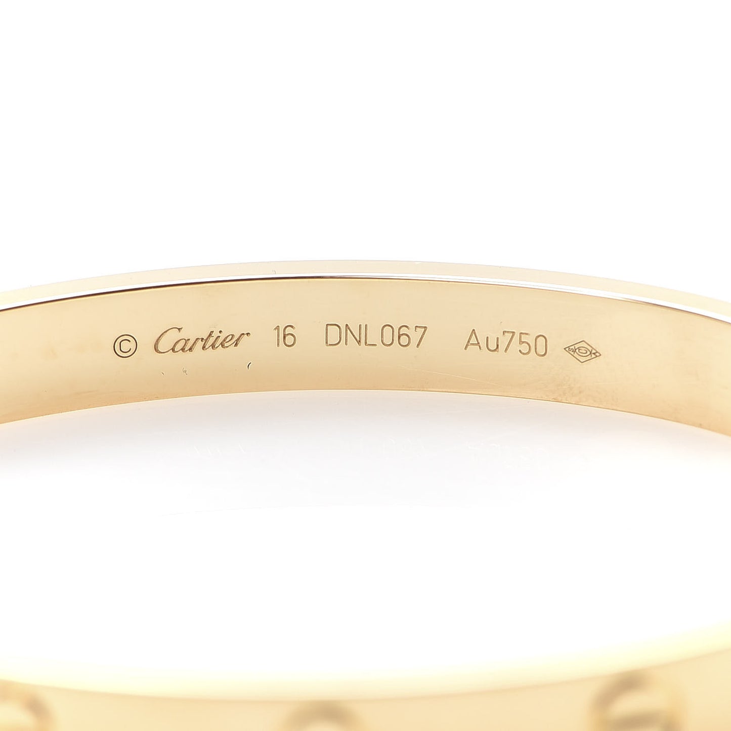 18K Yellow Gold LOVE Bracelet 16