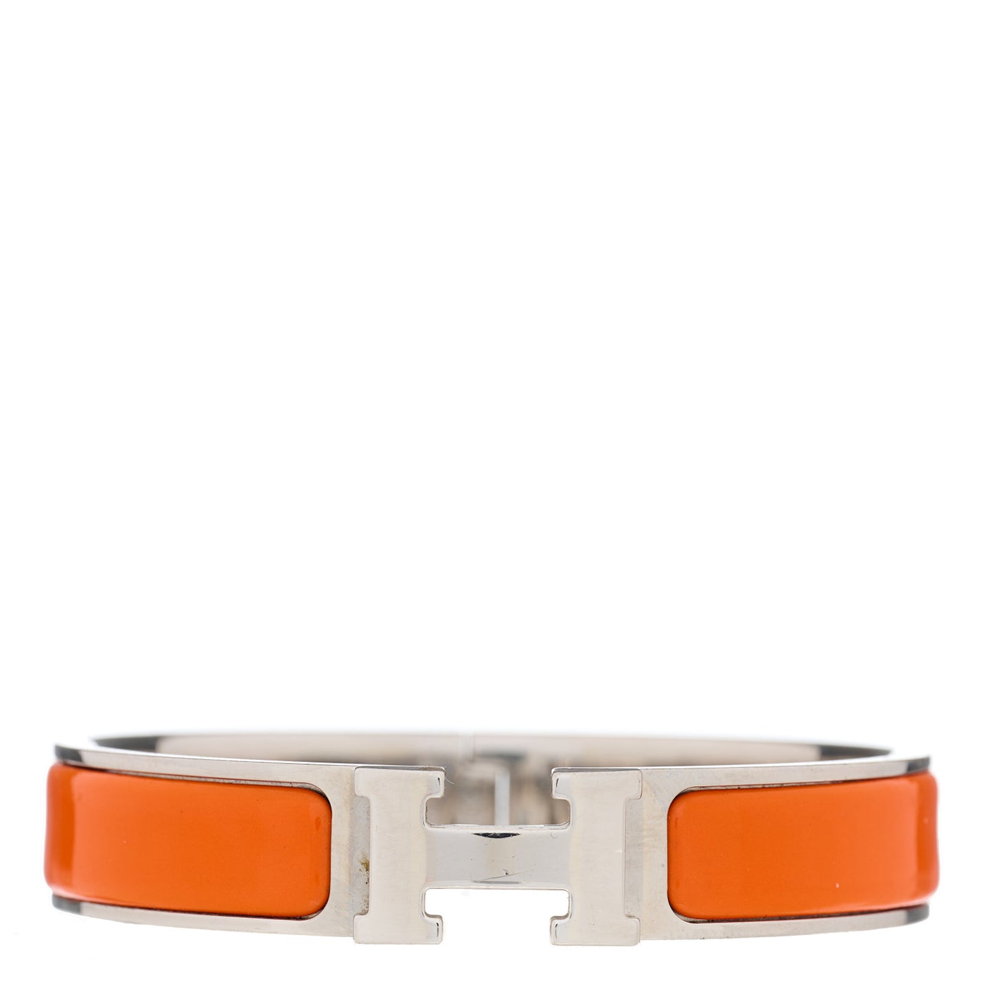 Enamel Narrow Clic Clac H Bracelet PM Orange
