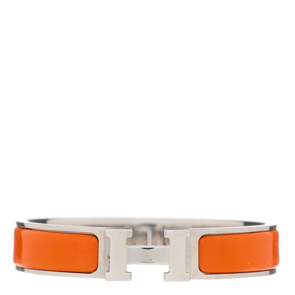 Hermes Enamel Narrow Clic Clac H Bracelet PM Orange 1 of 3