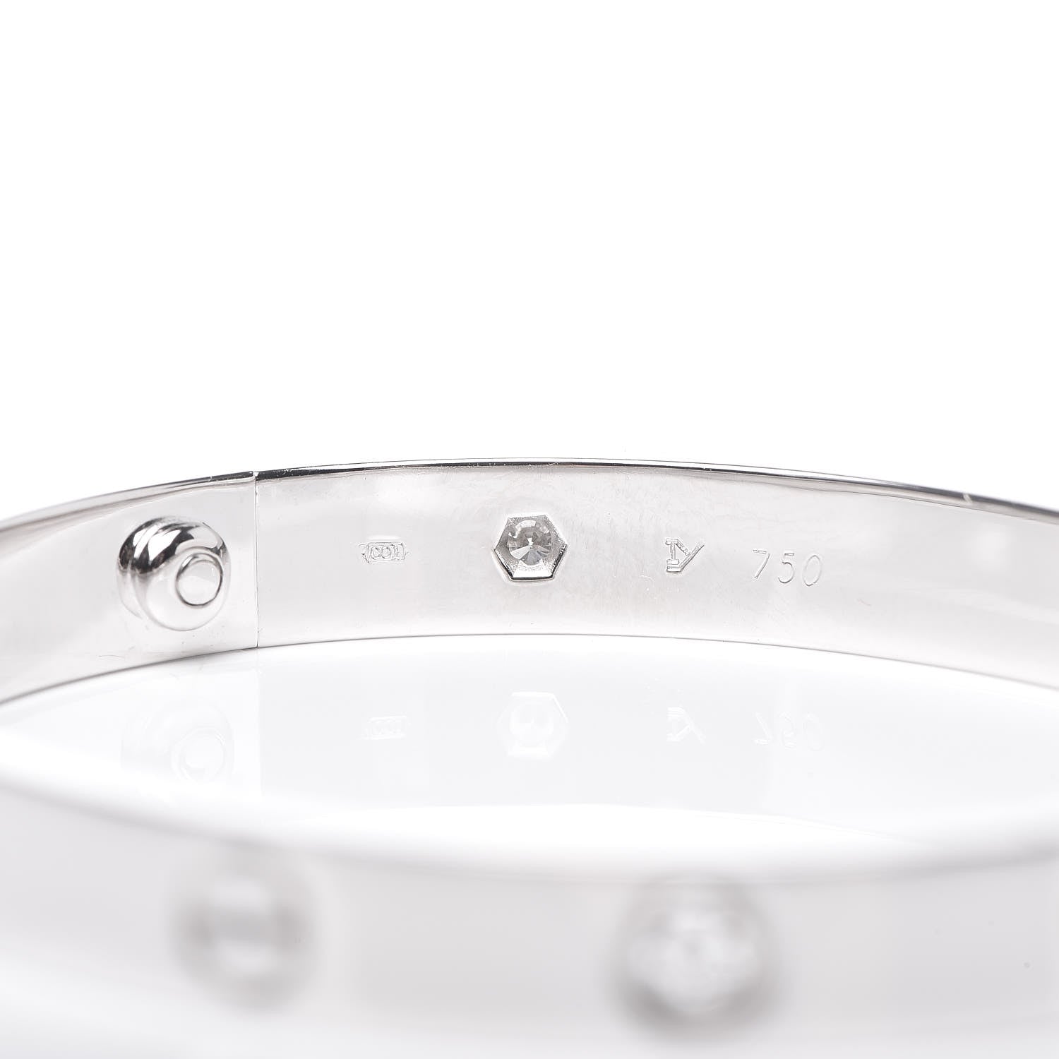 Cartier 18K White Gold 6 Diamond LOVE Bracelet 16 4 of 6