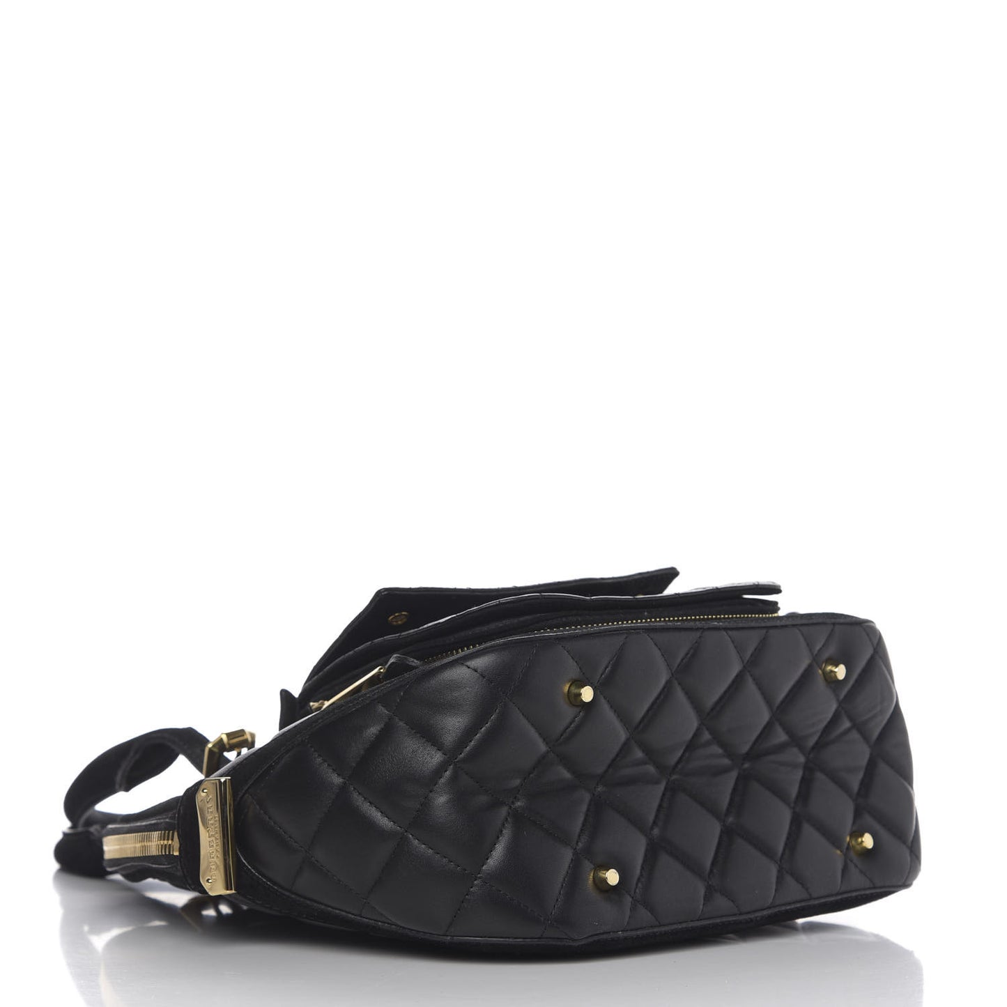 Prorsum Calfskin Quilted Country Animal Satchel Black