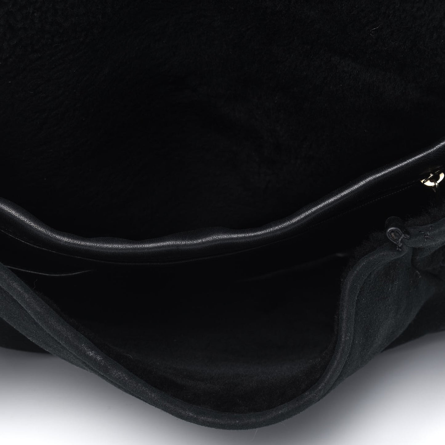 Suede Sparkling Winter Messenger Black