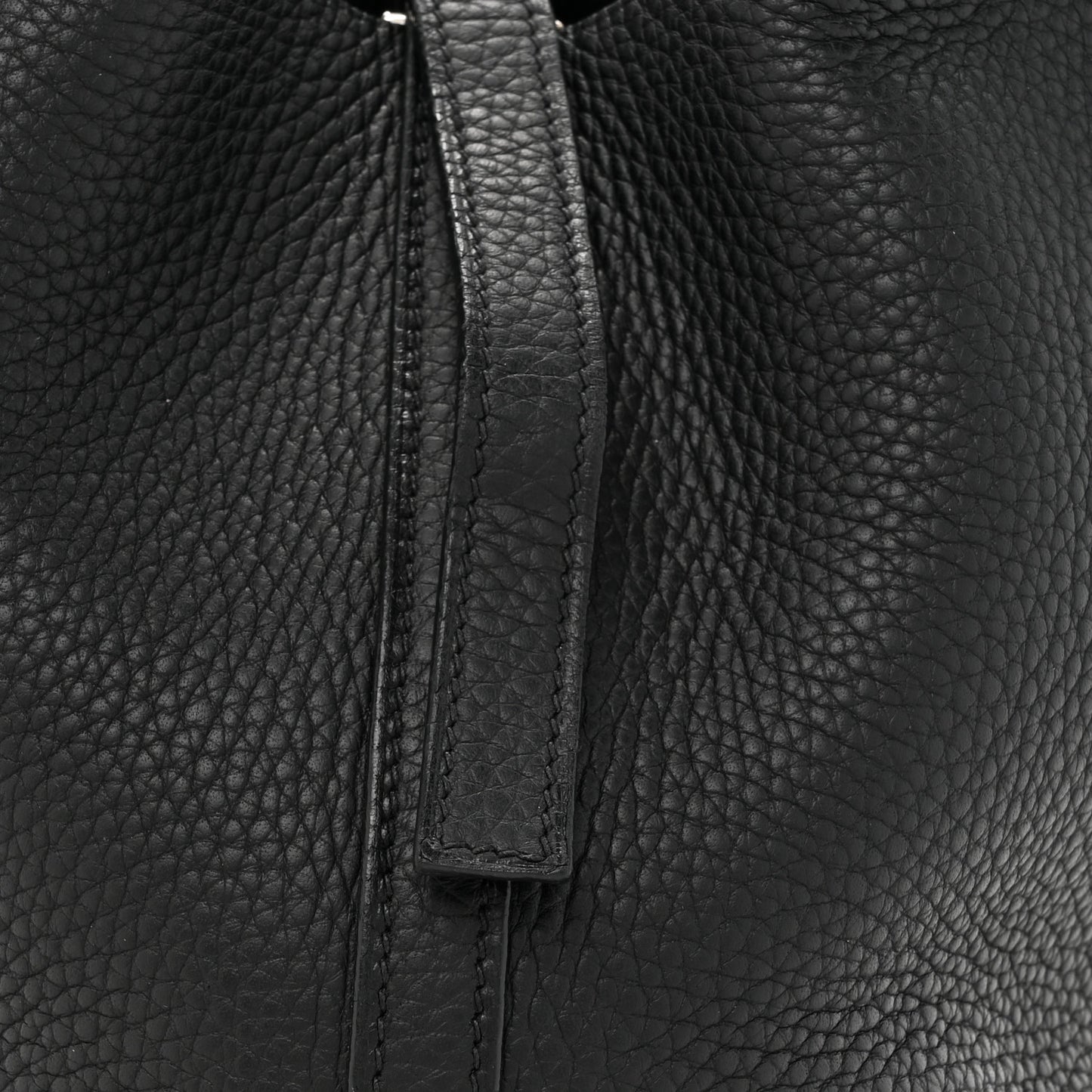 Taurillon Clemence Epsom Eclat Picotin 18 PM Black White