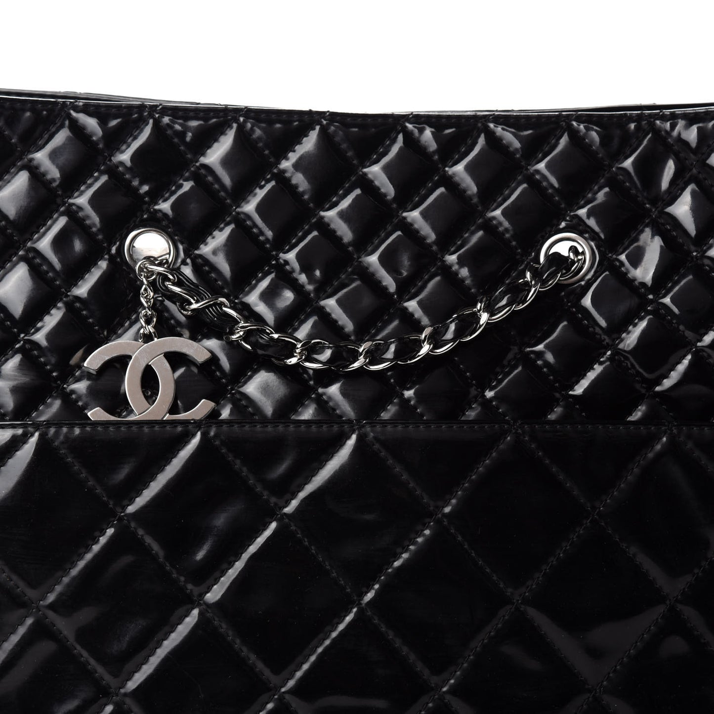 Vinyl Quilted Large In The Business Tote Black