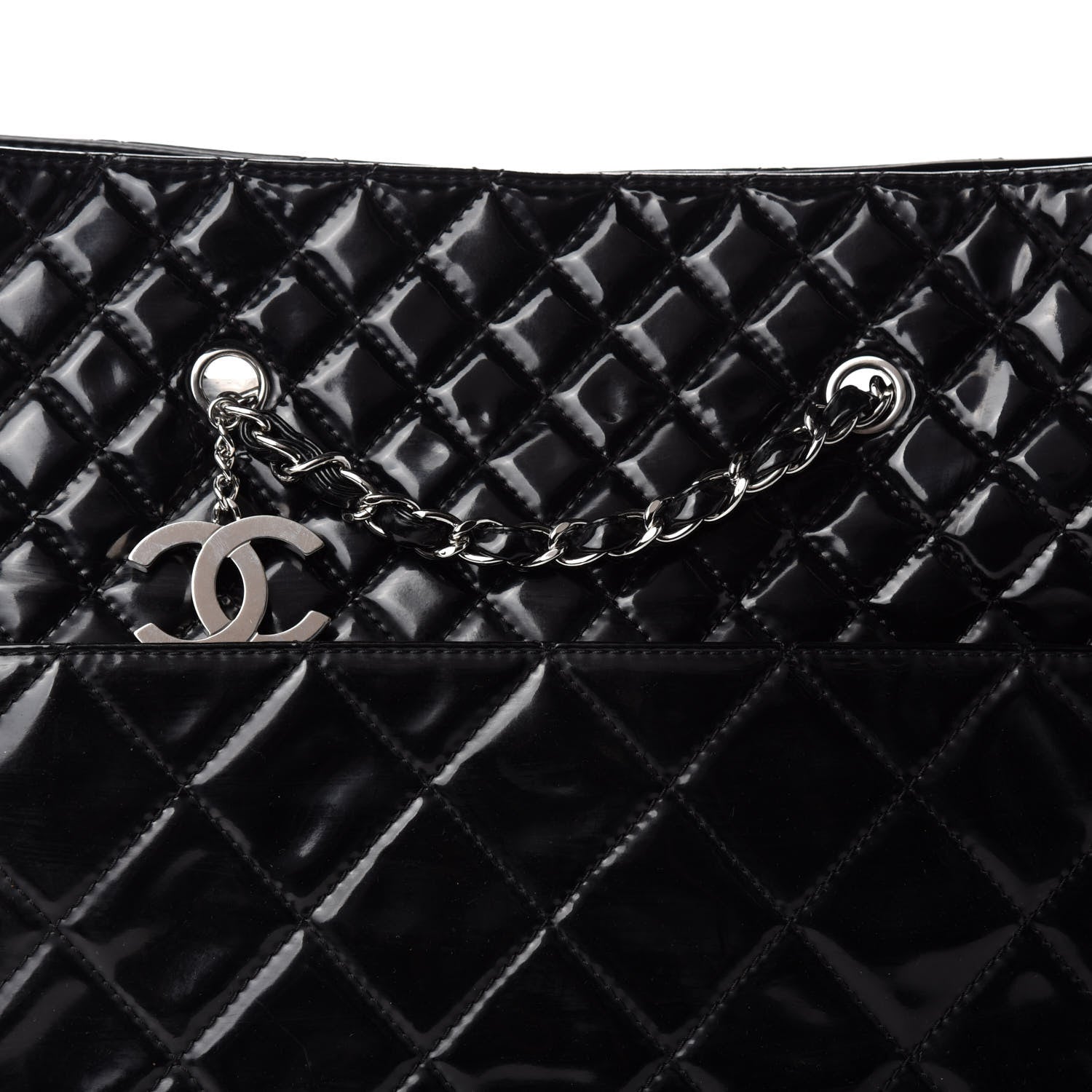 Chanel Vinyl Quilted Large In The Business Tote Black 10 of 10