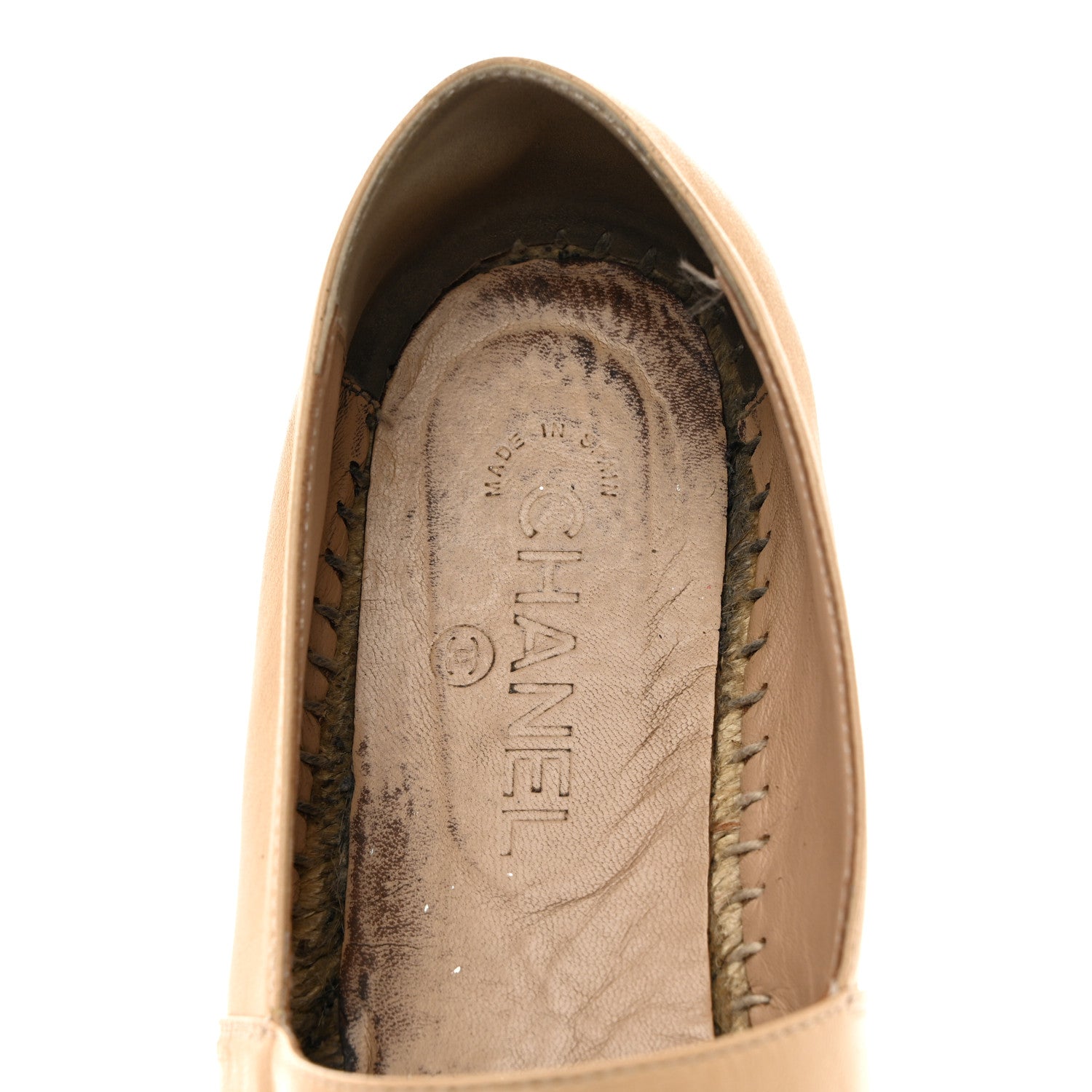 Chanel Lambskin CC Espadrilles 41 Beige Black 11 of 14
