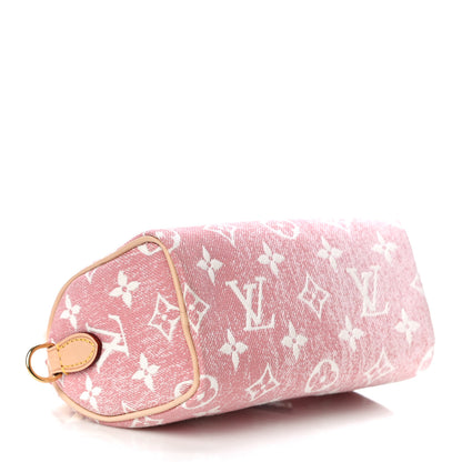 Louis Vuitton Monogram Jacquard Denim Nano Speedy Bandouliere Pink 4 of 11