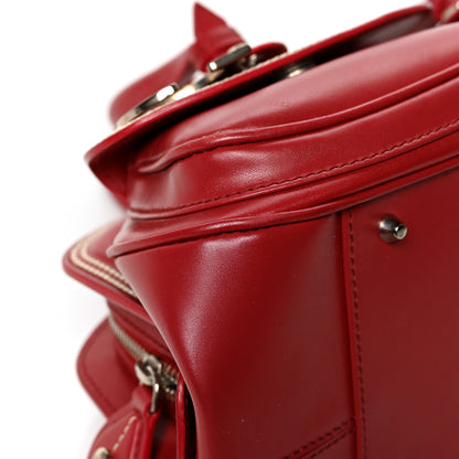 Christian Dior Calfskin Frame Pocket Satchel Red 9 of 14
