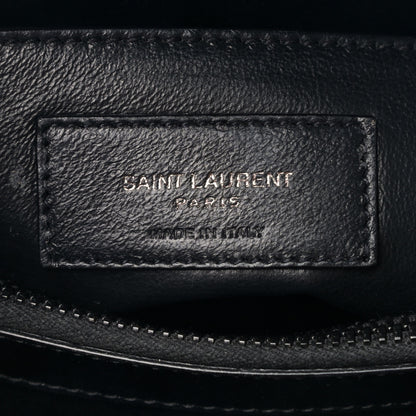 Saint Laurent Calfskin Y Quilted Monogram Small Loulou Chain Satchel Black 6 of 10
